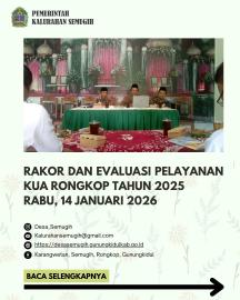 RAKOR DAN EVALUASI PELAYANAN KUA RONGKOP TAHUN 2025